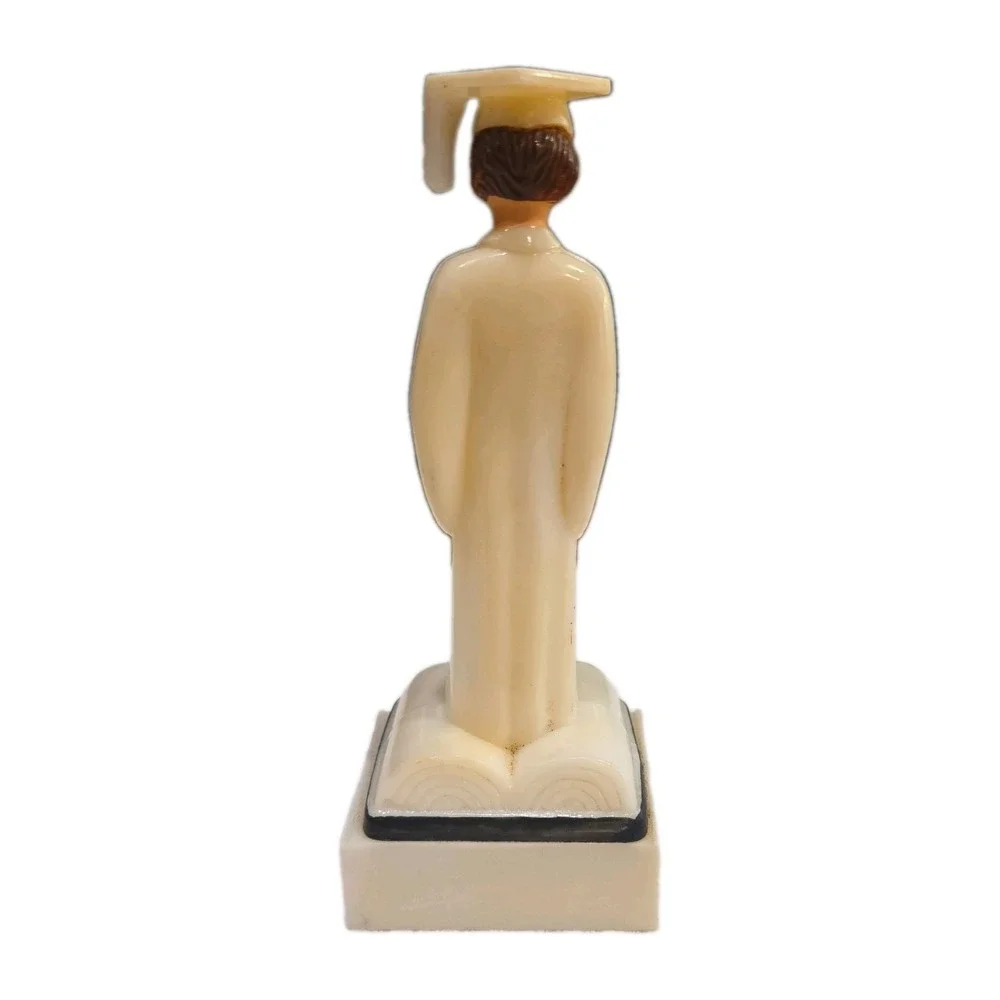 Vintage Graduation Cake Topper Lady Graduate 1950s Plastic